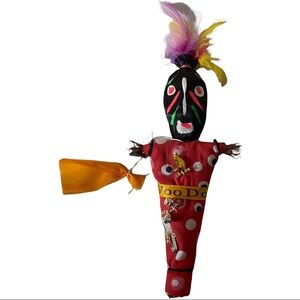 Handcrafted Colorful Detailed Wooden VooDoo Doll